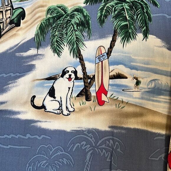 Big Dogs Men's Hawaiian casual button up Shirt beach and dog graphics- Men XL‎ - Picture 5 of 6